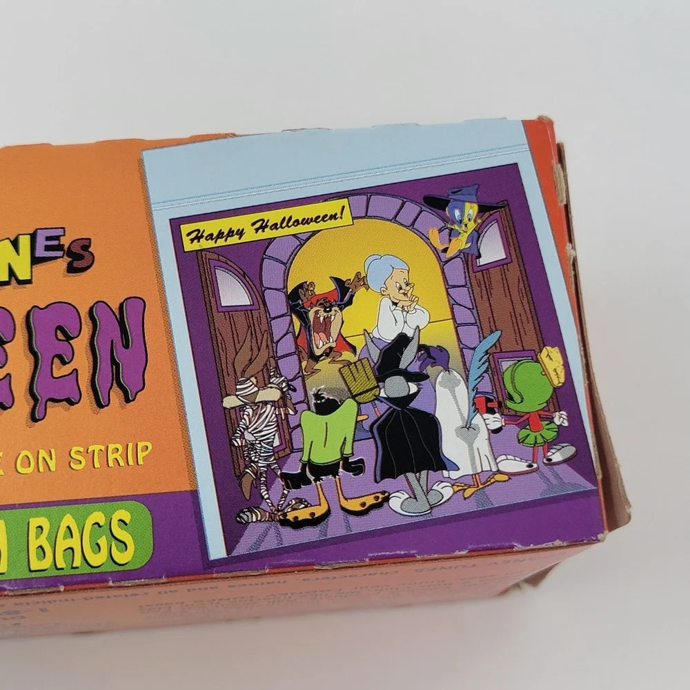 Vintage 1997 Looney Tunes 25 Halloween Zipper Sandwich Storage Bags NOS Sealed